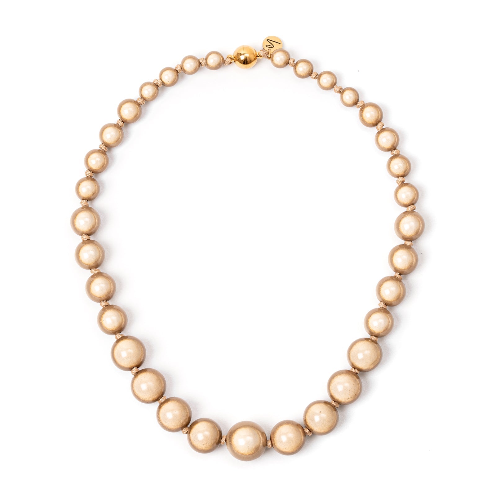 Collana corta a sfere degradè Samsara - Champagne - Sodini Bijoux