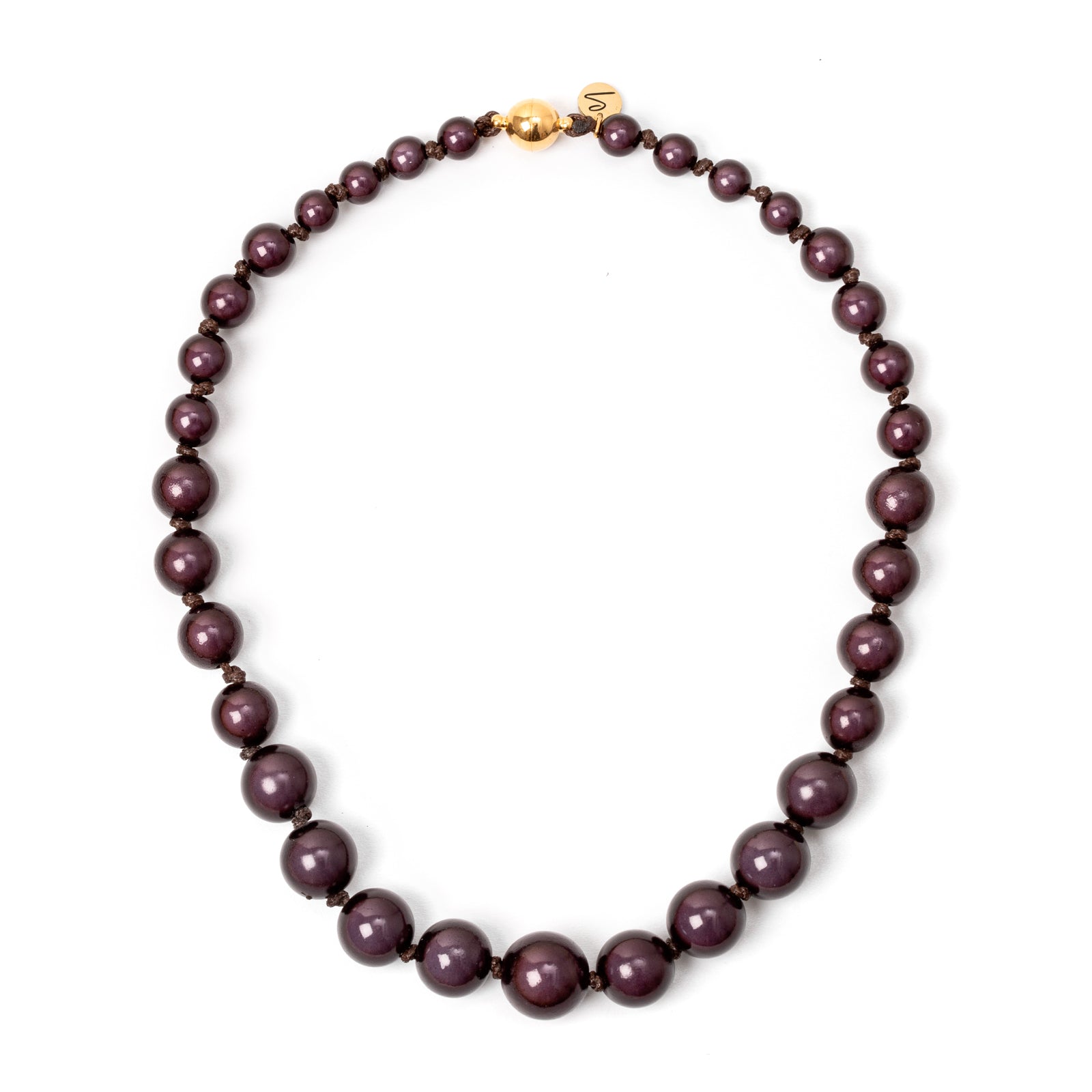 Collana corta a sfere degradè Samsara - Marrone - Sodini Bijoux