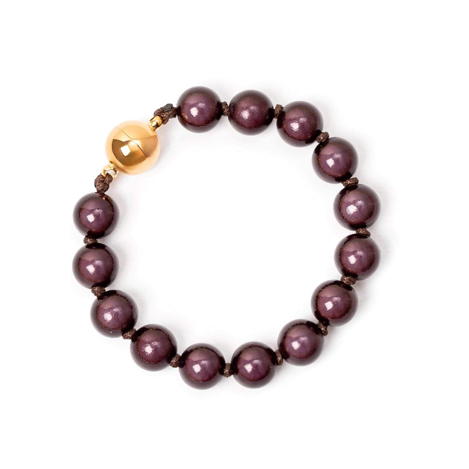 Bracciale a sfere Samsara - Marrone - Sodini Bijoux