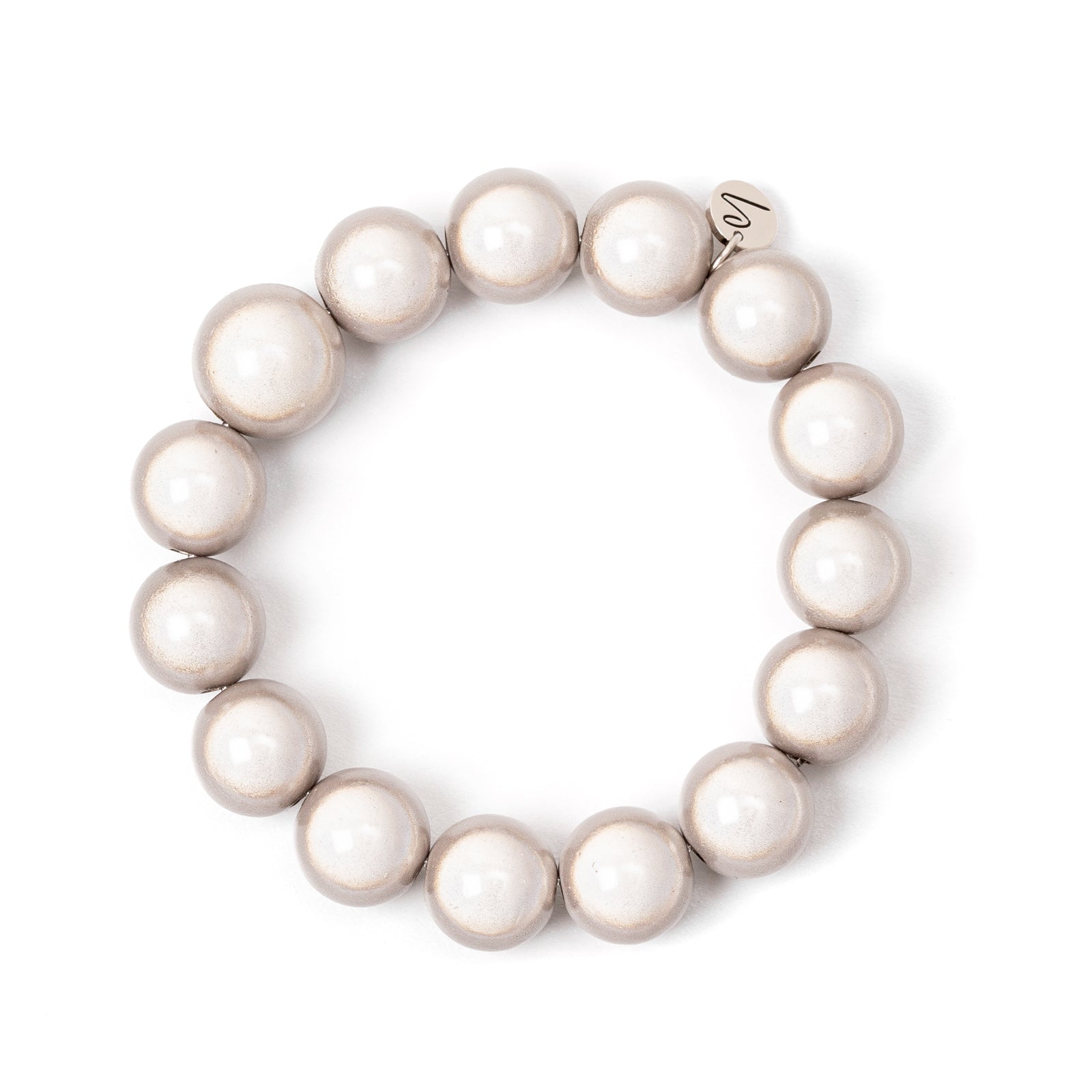 Bracciale elastico a grandi sfere Samsara - Bianco - Sodini Bijoux