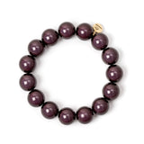 Bracciale elastico a grandi sfere Samsara - Marrone - Sodini Bijoux