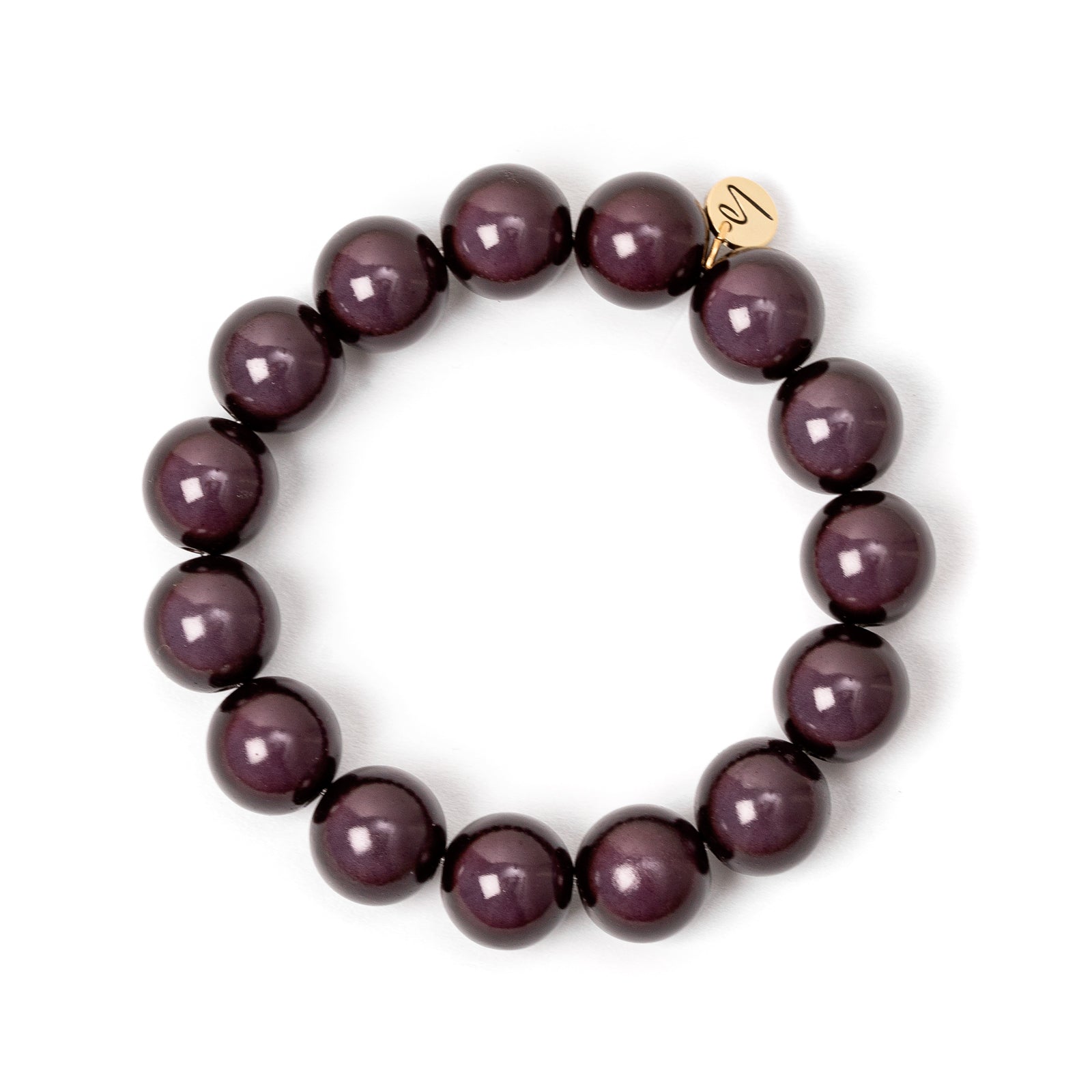 Bracciale elastico a grandi sfere Samsara - Marrone - Sodini Bijoux