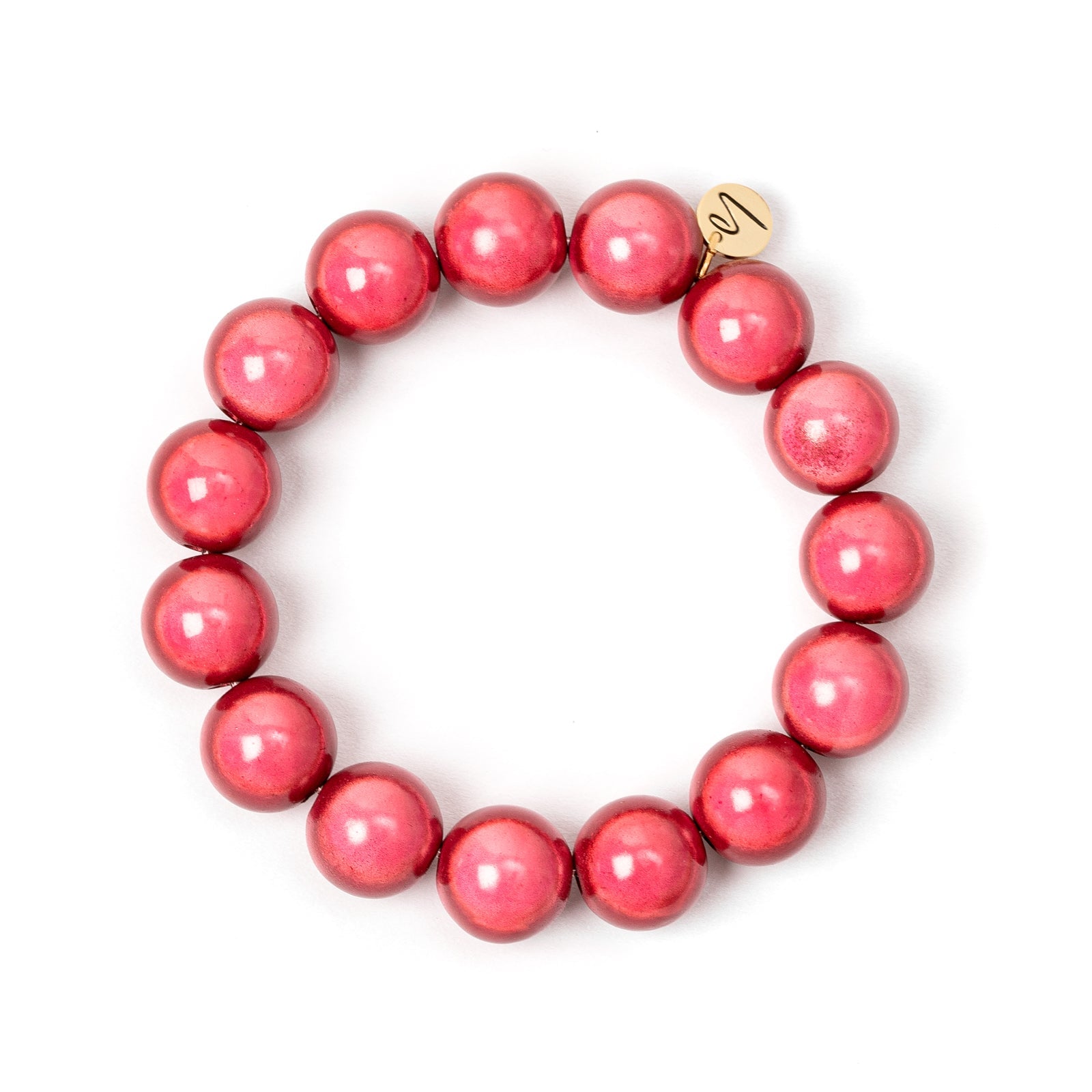 Bracciale elastico a grandi sfere Samsara - Rosa - Sodini Bijoux