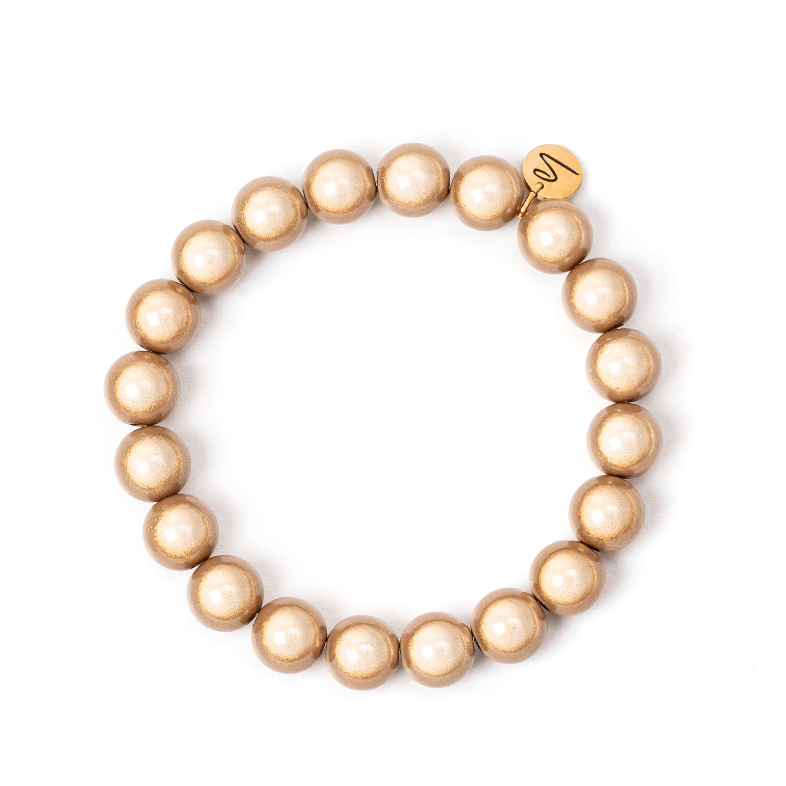 Bracciale elastico a sfere Samsara - Champagne - Sodini Bijoux