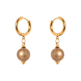 Orecchini cerchietto e sfera Samsara - Champagne - Sodini Bijoux