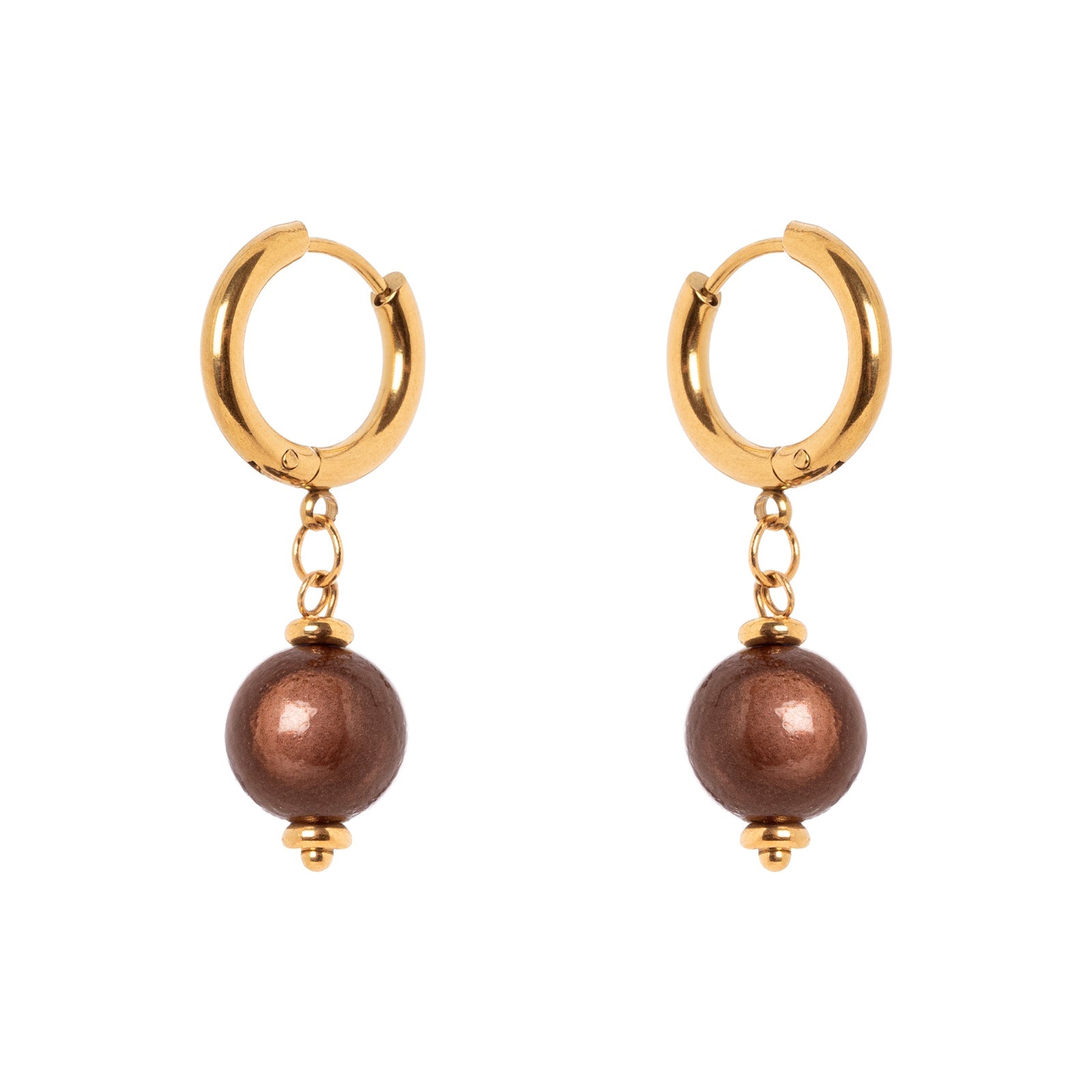 Orecchini cerchietto e sfera Samsara - Bronzo - Sodini Bijoux