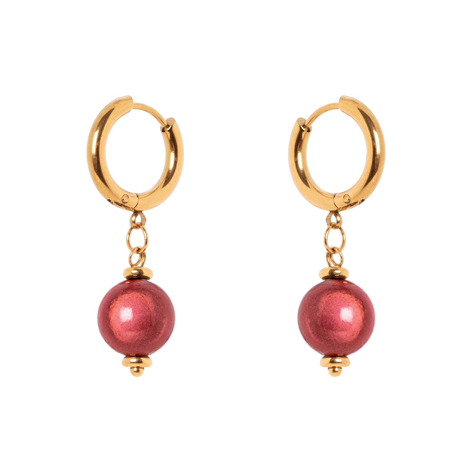 Orecchini cerchietto e sfera Samsara - Rosa - Sodini Bijoux