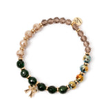 Bracciale elastico con  mini fiocco Samarcanda - Verde - Sodini Bijoux
