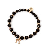 Bracciale elastico con  mini fiocco Samarcanda - Nero - Sodini Bijoux