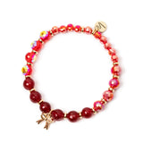 Bracciale elastico con  mini fiocco Samarcanda - Rosso - Sodini Bijoux