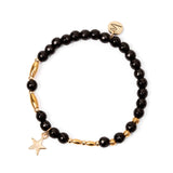 Bracciale elastico con  mini stella Samarcanda - Nero - Sodini Bijoux