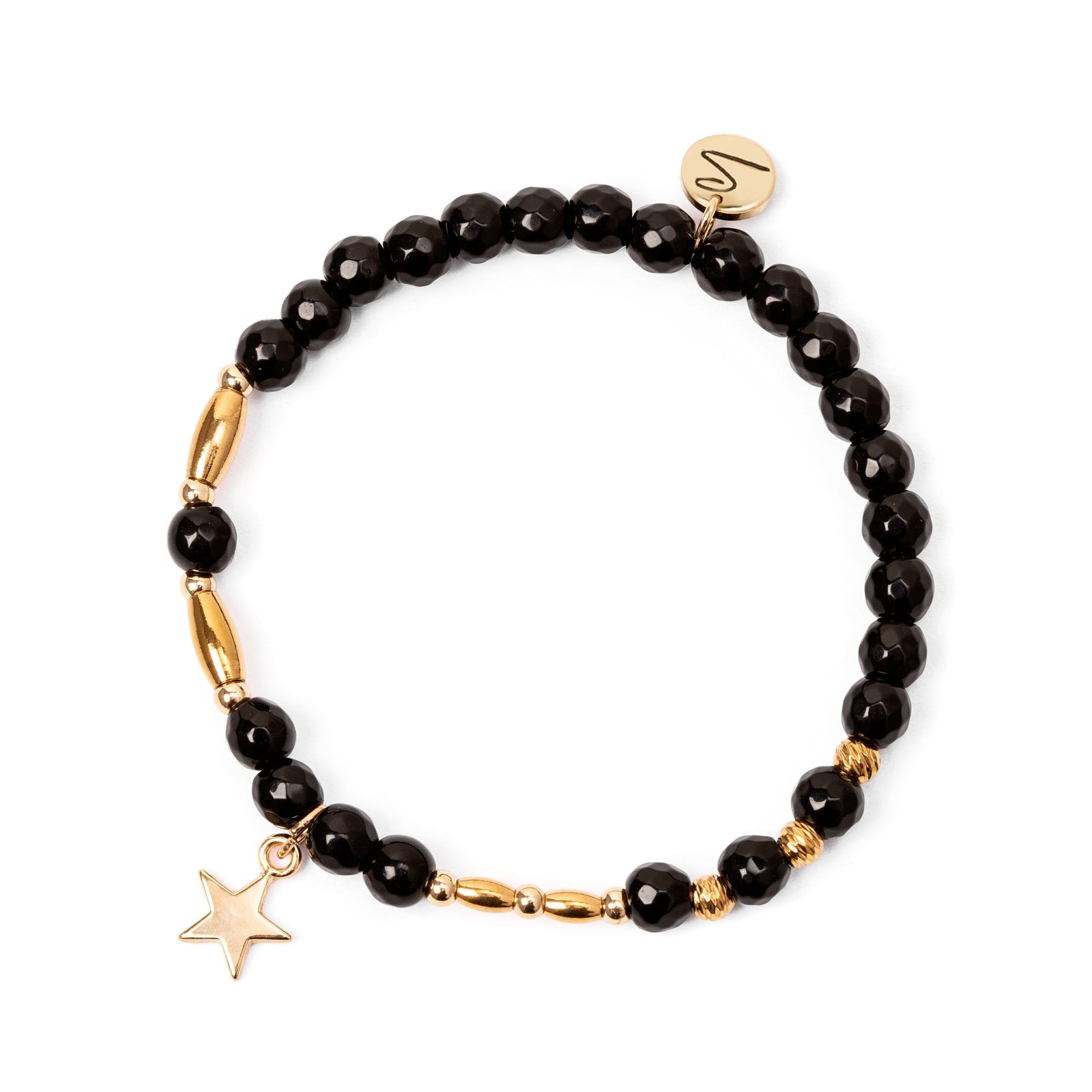 Bracciale elastico con  mini stella Samarcanda - Nero - Sodini Bijoux