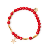 Bracciale elastico con  mini stella Samarcanda - Rosso - Sodini Bijoux