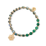 Bracciale elastico con fiocco di neve Samarcanda - Verde - Sodini Bijoux