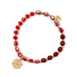 Bracciale elastico con fiocco di neve Samarcanda - Rosso - Sodini Bijoux