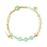 Bracciale elastico boule perline e pendenti Kai - Verde - Sodini Bijoux