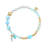 Bracciale elastico boule perline e pendenti Kai - Turchese - Sodini Bijoux