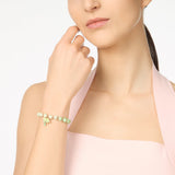 Bracciale elastico perline, anellini e palma Kay - Verde - Sodini Bijoux