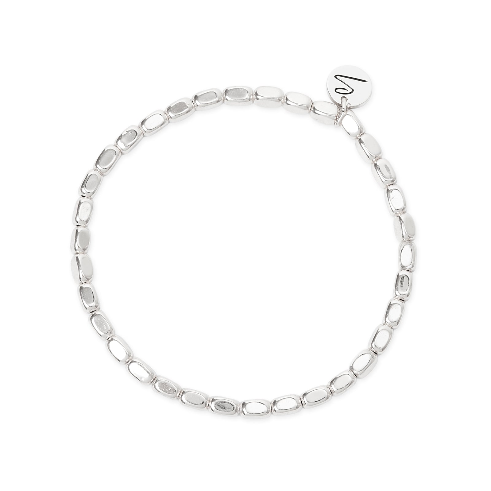 Bracciale elastico a blocchetti rettangolari Agafay - Argento - Sodini Bijoux