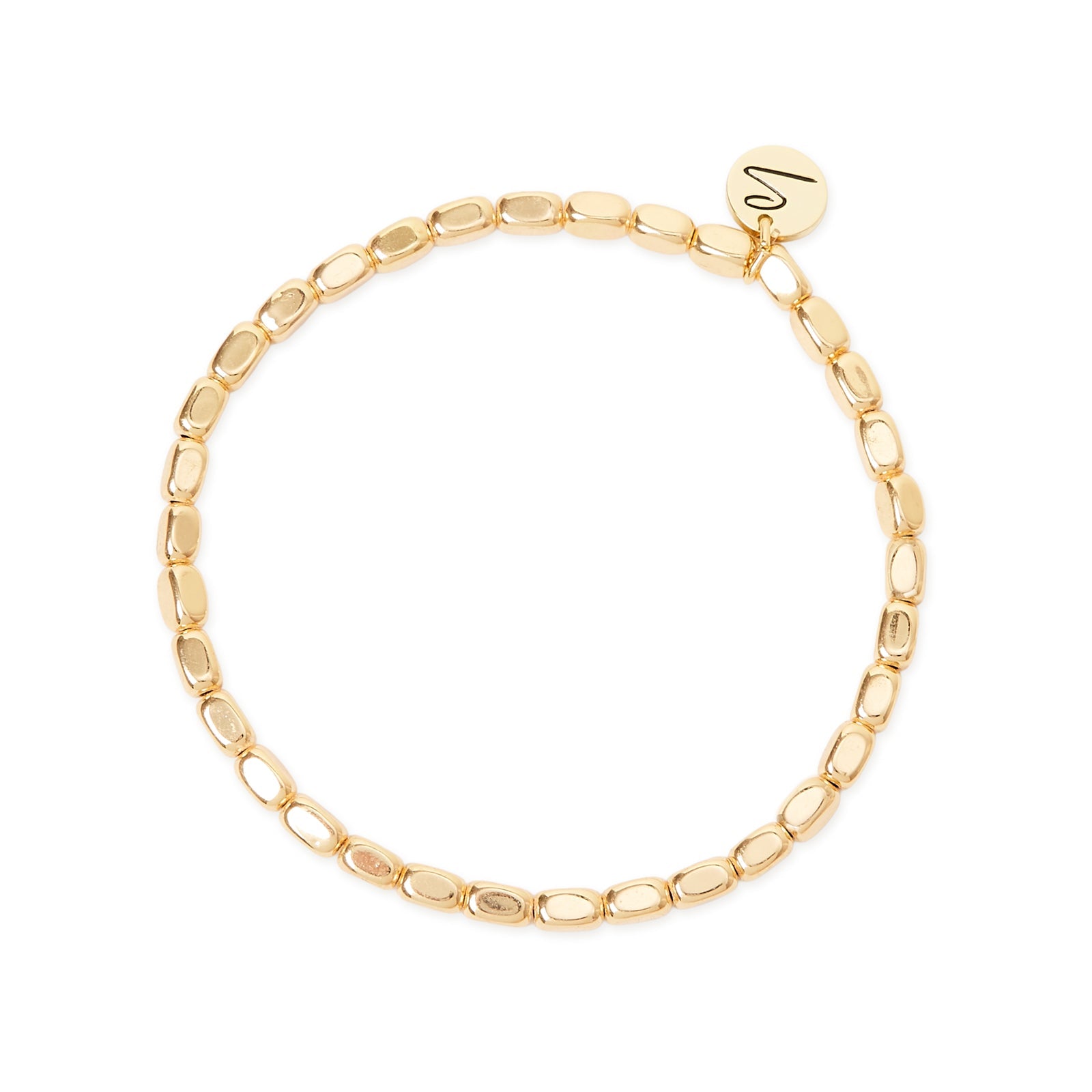 Bracciale elastico a blocchetti rettangolari Agafay - Oro - Sodini Bijoux