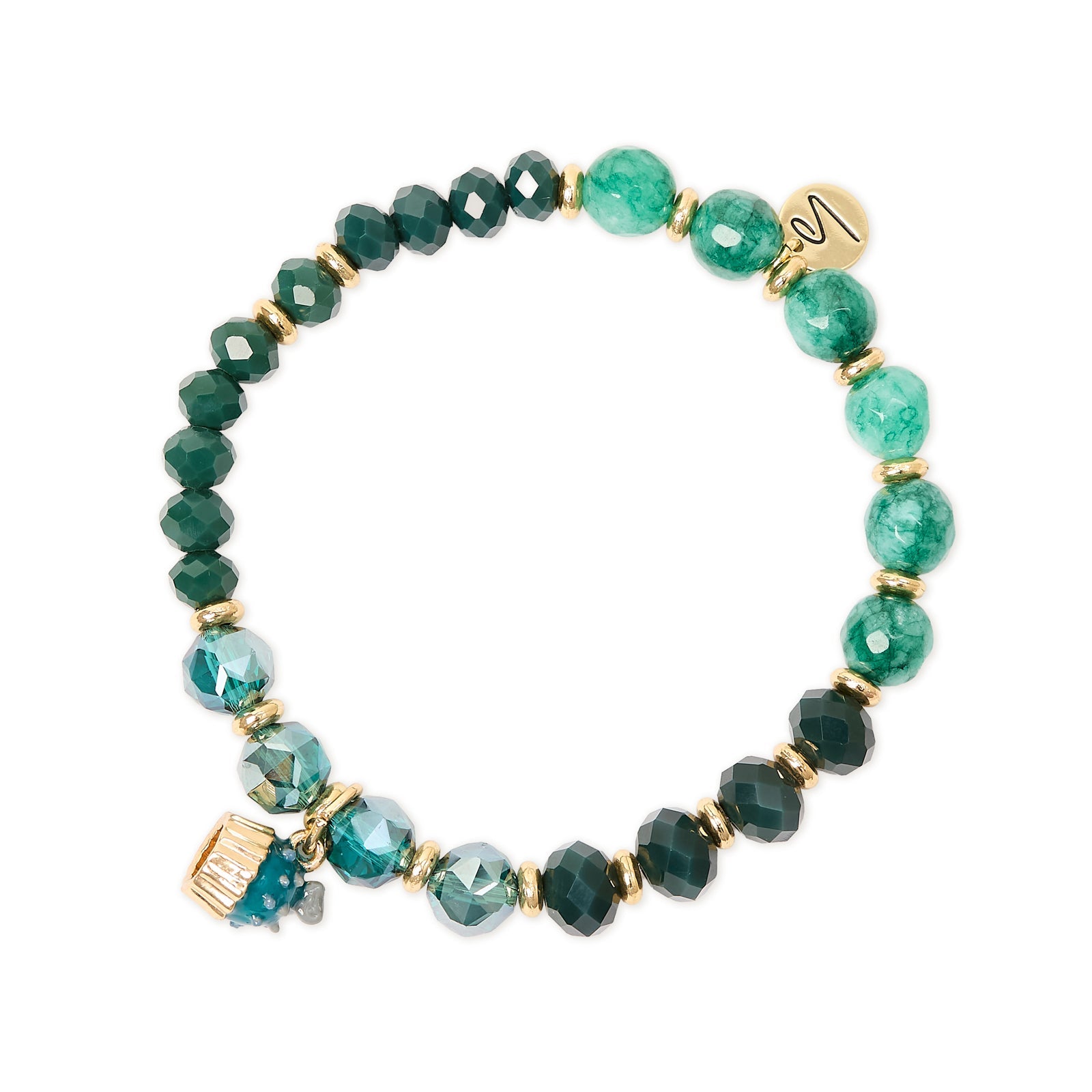 Bracciale elastico con charm cupcake Cherie - Blu - Sodini Bijoux