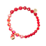Bracciale elastico con charm cupcake Cherie - Rosso - Sodini Bijoux