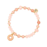 Bracciale elastico con charm donut Cherie - Rosa - Sodini Bijoux