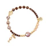 Bracciale elastico con charm caramella Cherie - Marrone - Sodini Bijoux