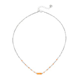 Collana corta cubetti esagonali cilindretto Agafay - Argento - Sodini Bijoux