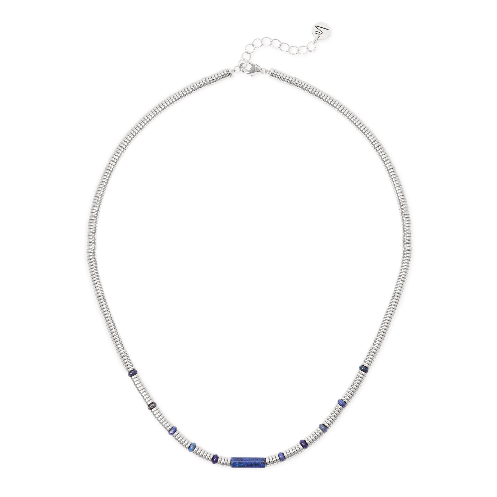 Collana corta anellini cilindretto Agafay - Argento - Sodini Bijoux