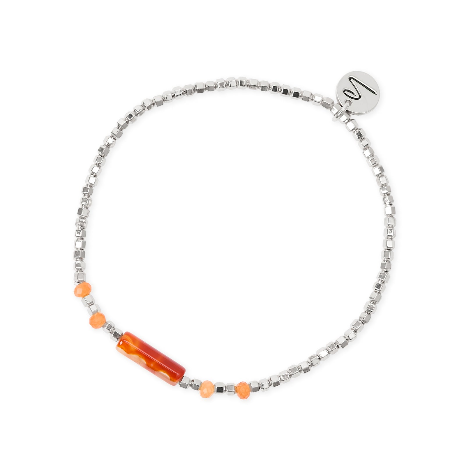 Bracciale elastico cubetti esagonali Agafay - Argento - Sodini Bijoux