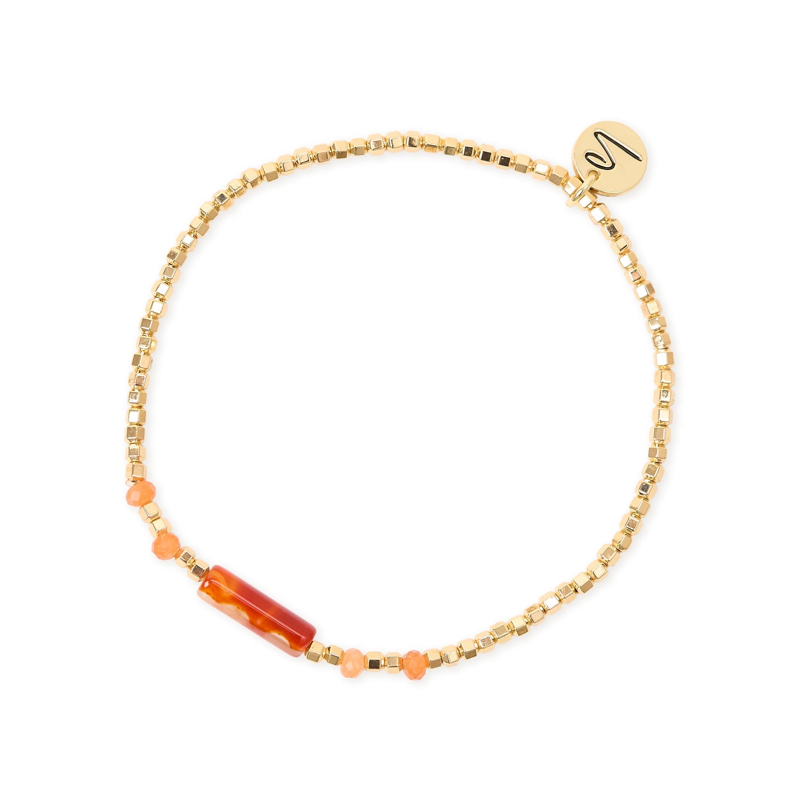 Bracciale elastico cubetti esagonali Agafay - Oro - Sodini Bijoux