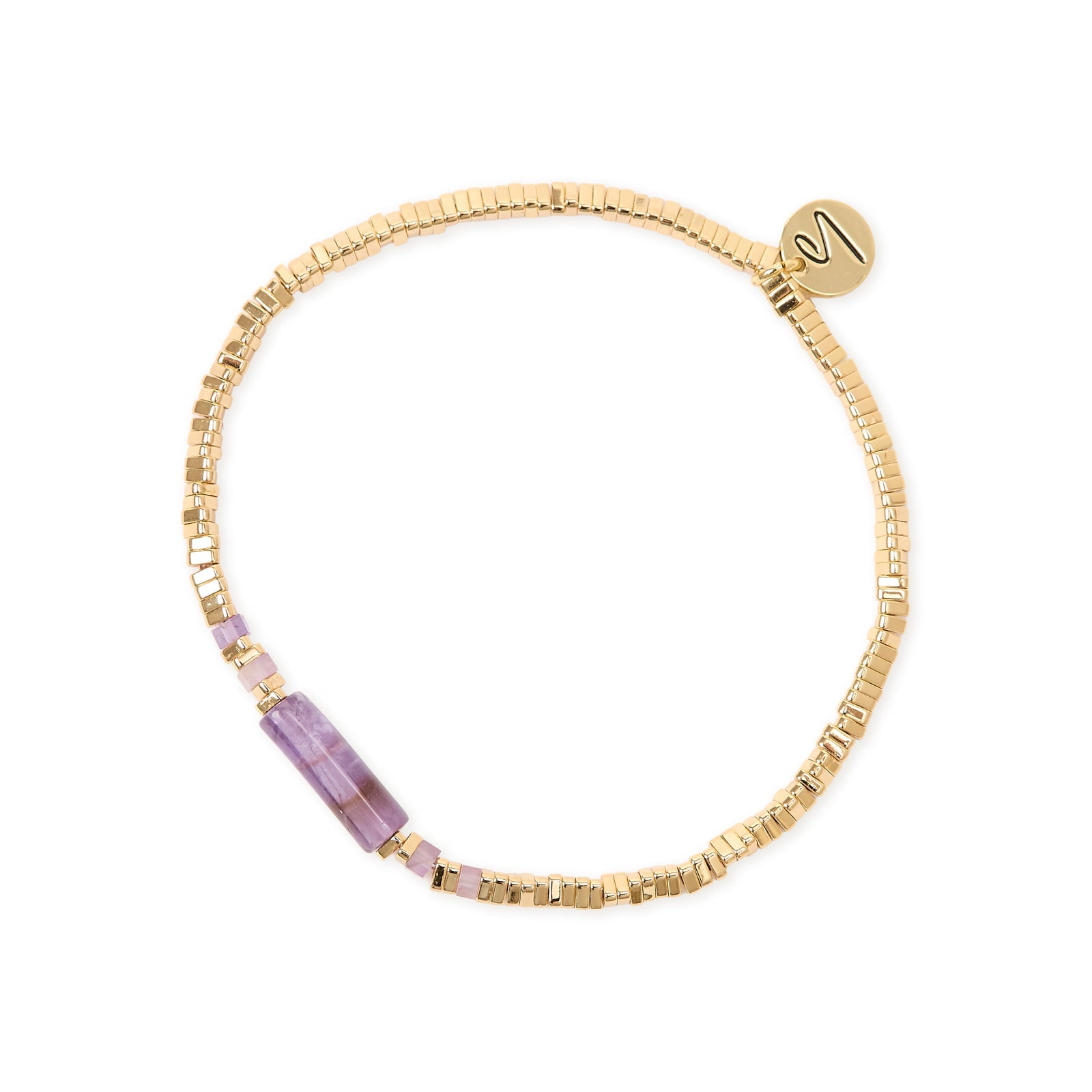Bracciale elastico mattoncini Agafay - Oro - Sodini Bijoux