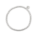 Bracciale elastico cilindretti anellini Agafay - Argento - Sodini Bijoux