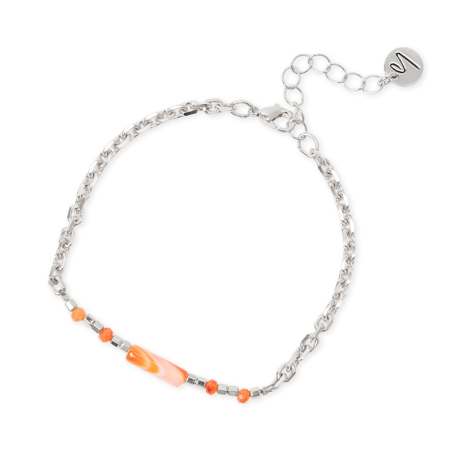 Bracciale catena cubetti cilindretto Agafay - Argento - Sodini Bijoux