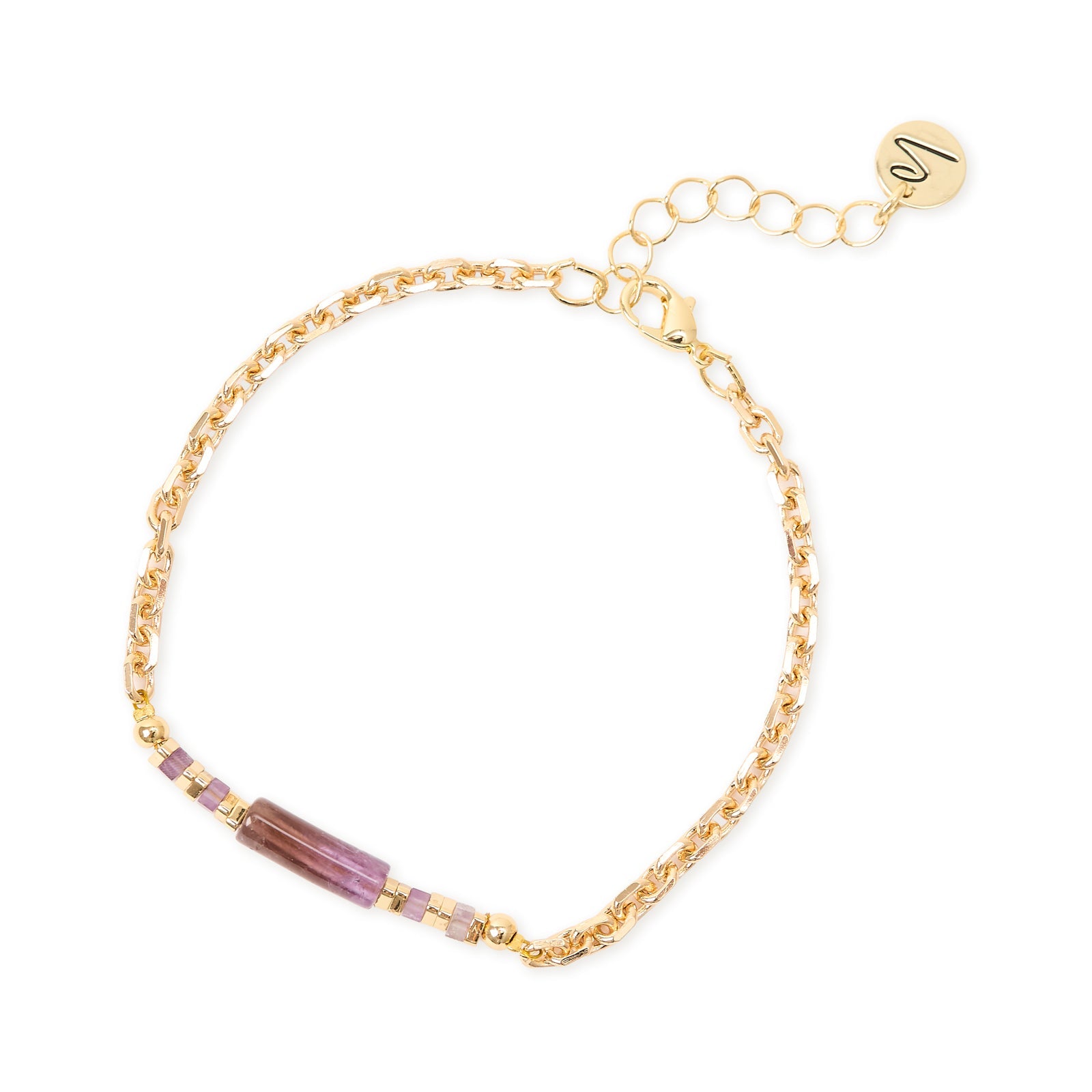 Bracciale catena mattoncini cilindretto Agafay - Oro - Sodini Bijoux