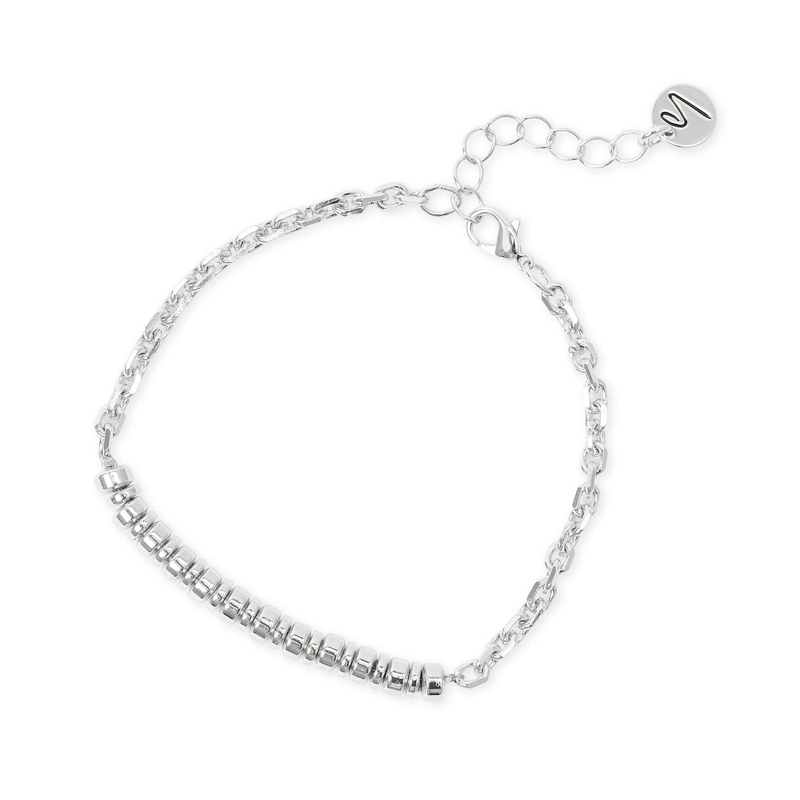 Bracciale catena cilindretti anellini Agafay - Argento - Sodini Bijoux