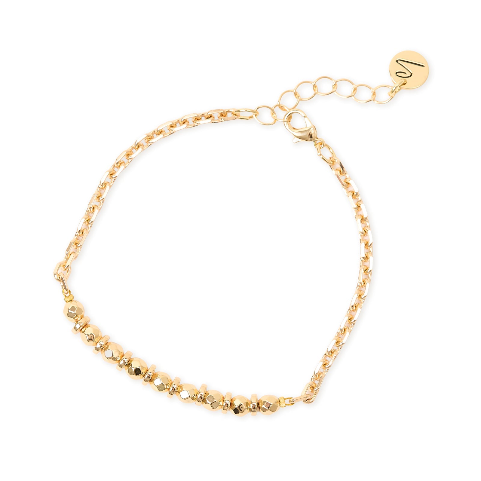 Bracciale catena sfere poliedriche anellini Agafay - Oro - Sodini Bijoux
