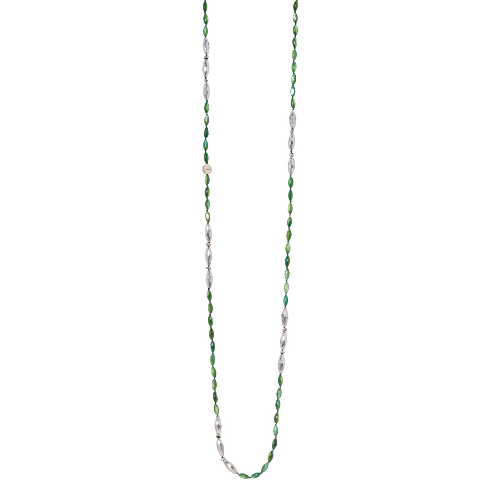 Collana lunga elementi ovali Nirvana - Verde - Sodini Bijoux