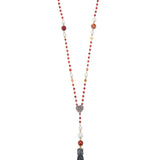 Lunga collana modello a Y Nirvana - Marrone - Sodini Bijoux