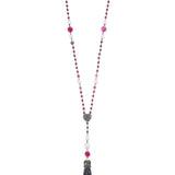 Lunga collana modello a Y Nirvana - Fucsia - Sodini Bijoux