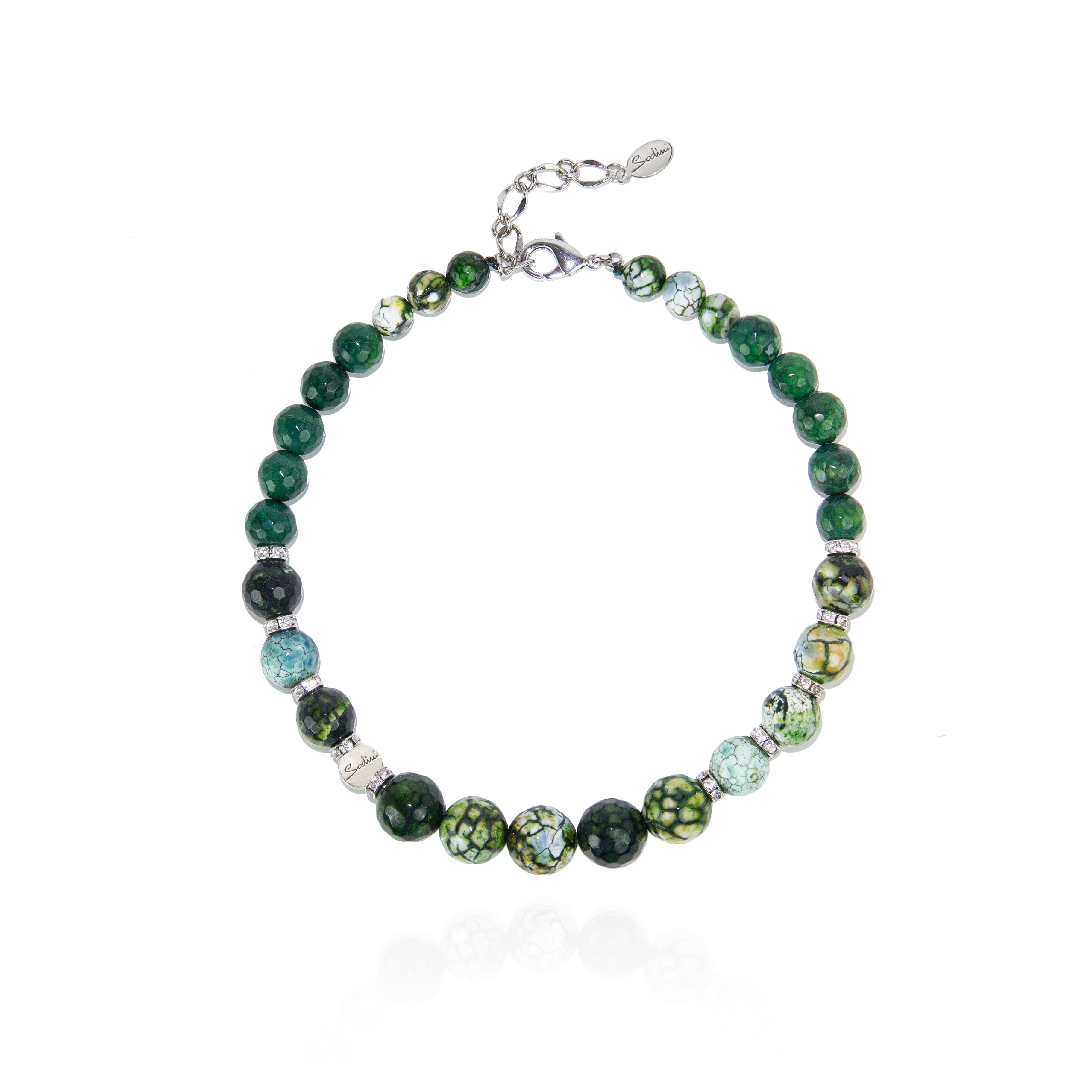 Girocollo in agata Nirvana - Verde - Sodini Bijoux