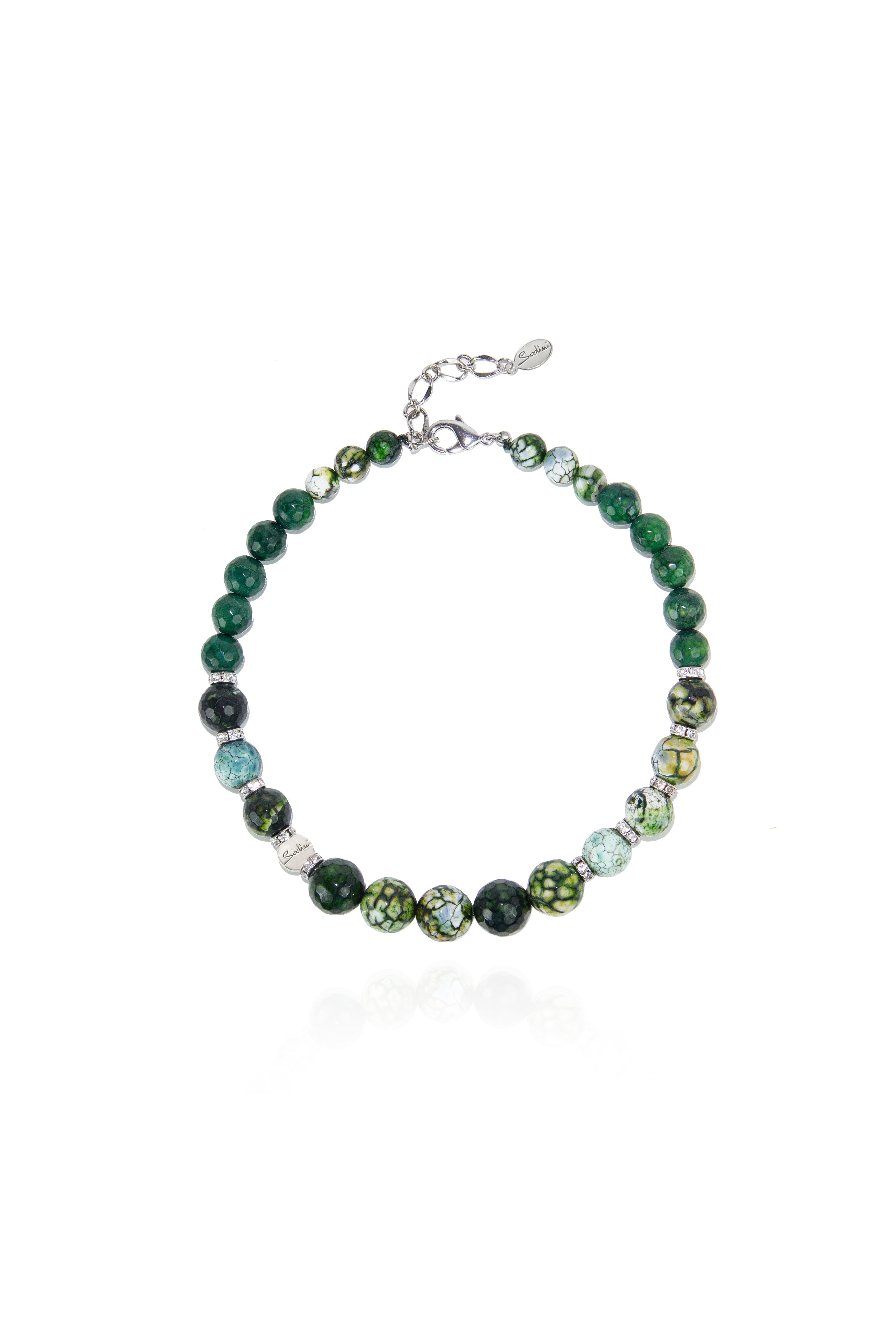 Girocollo in agata Nirvana - Verde - Sodini Bijoux
