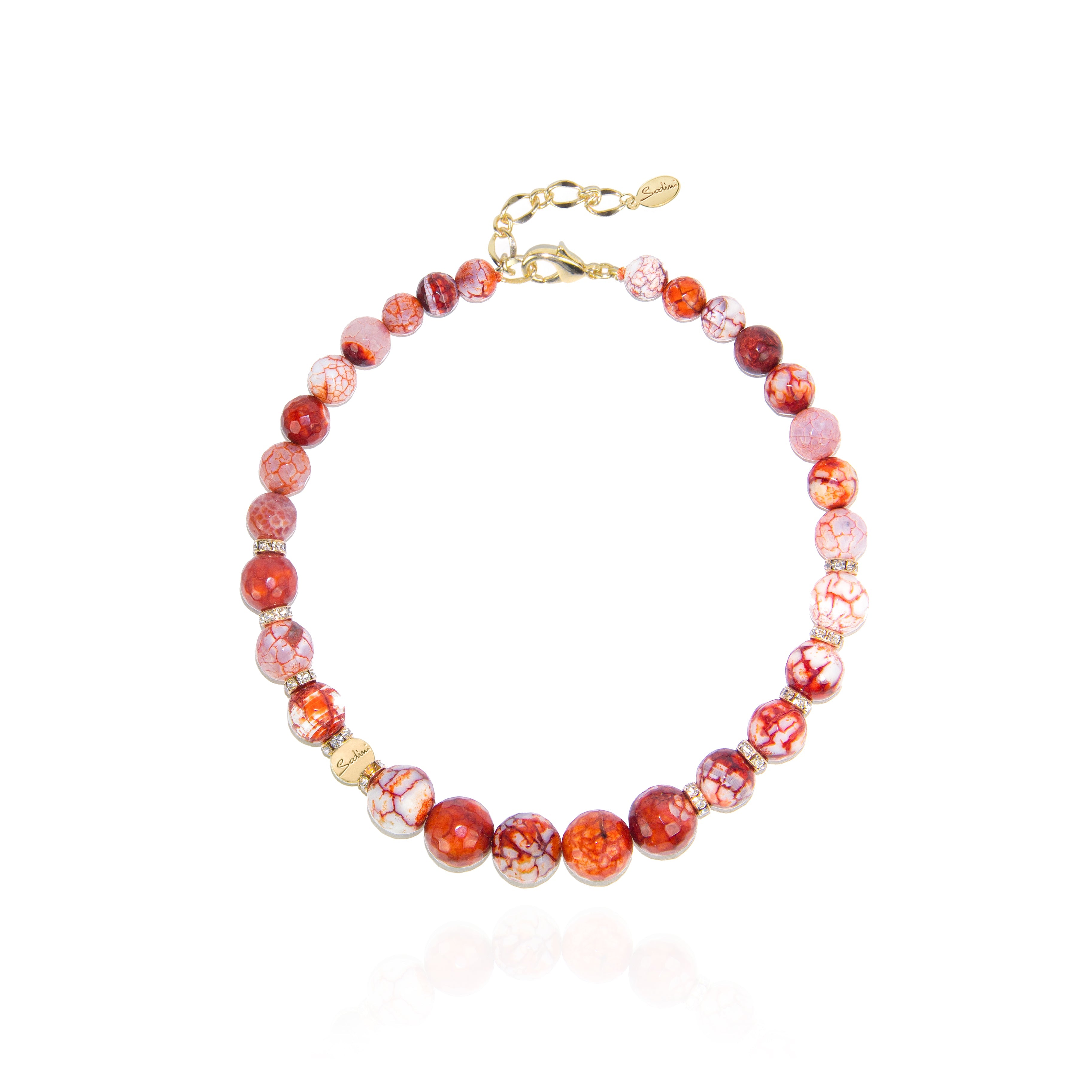 Girocollo in agata Nirvana - Marrone - Sodini Bijoux