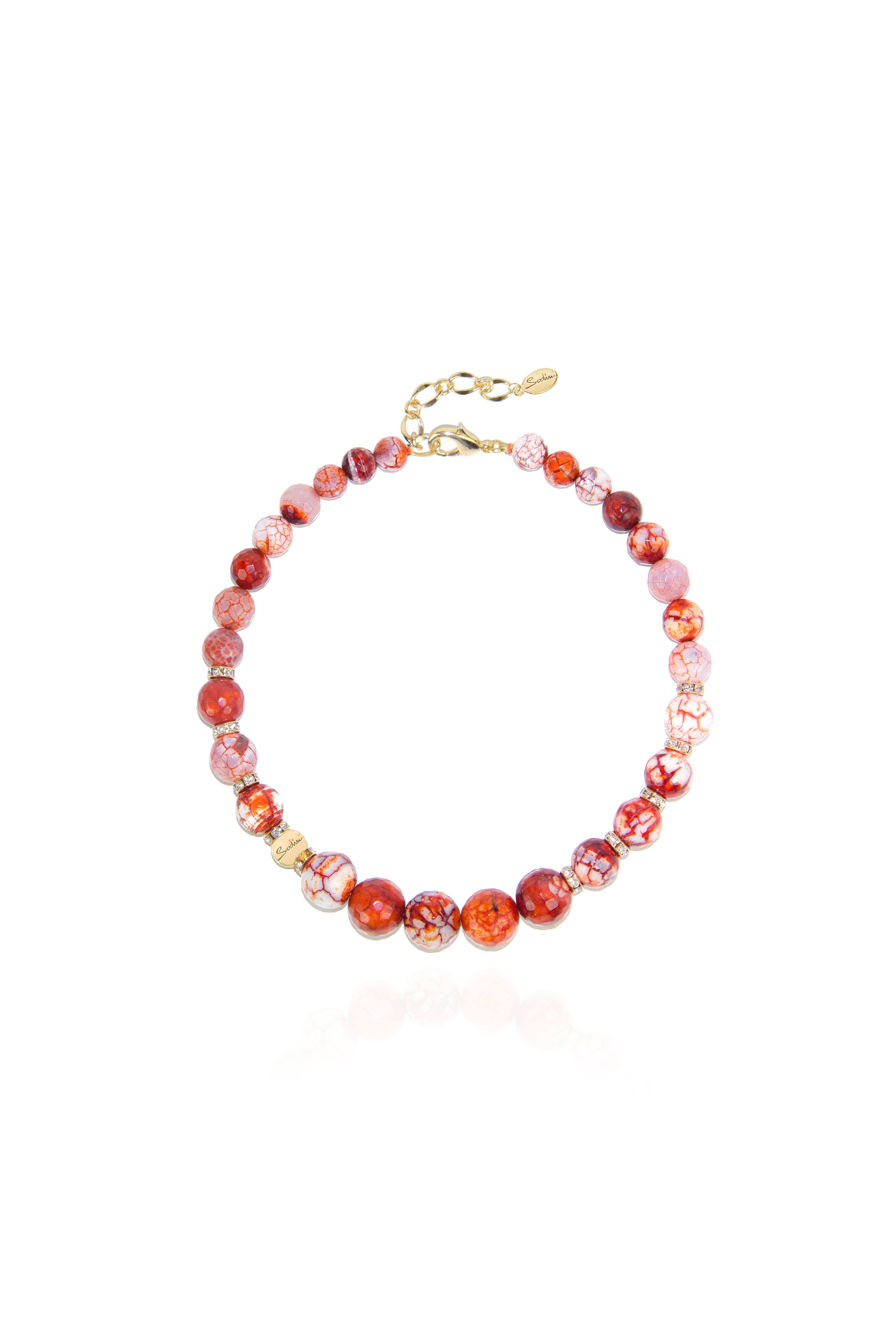 Girocollo in agata Nirvana - Marrone - Sodini Bijoux