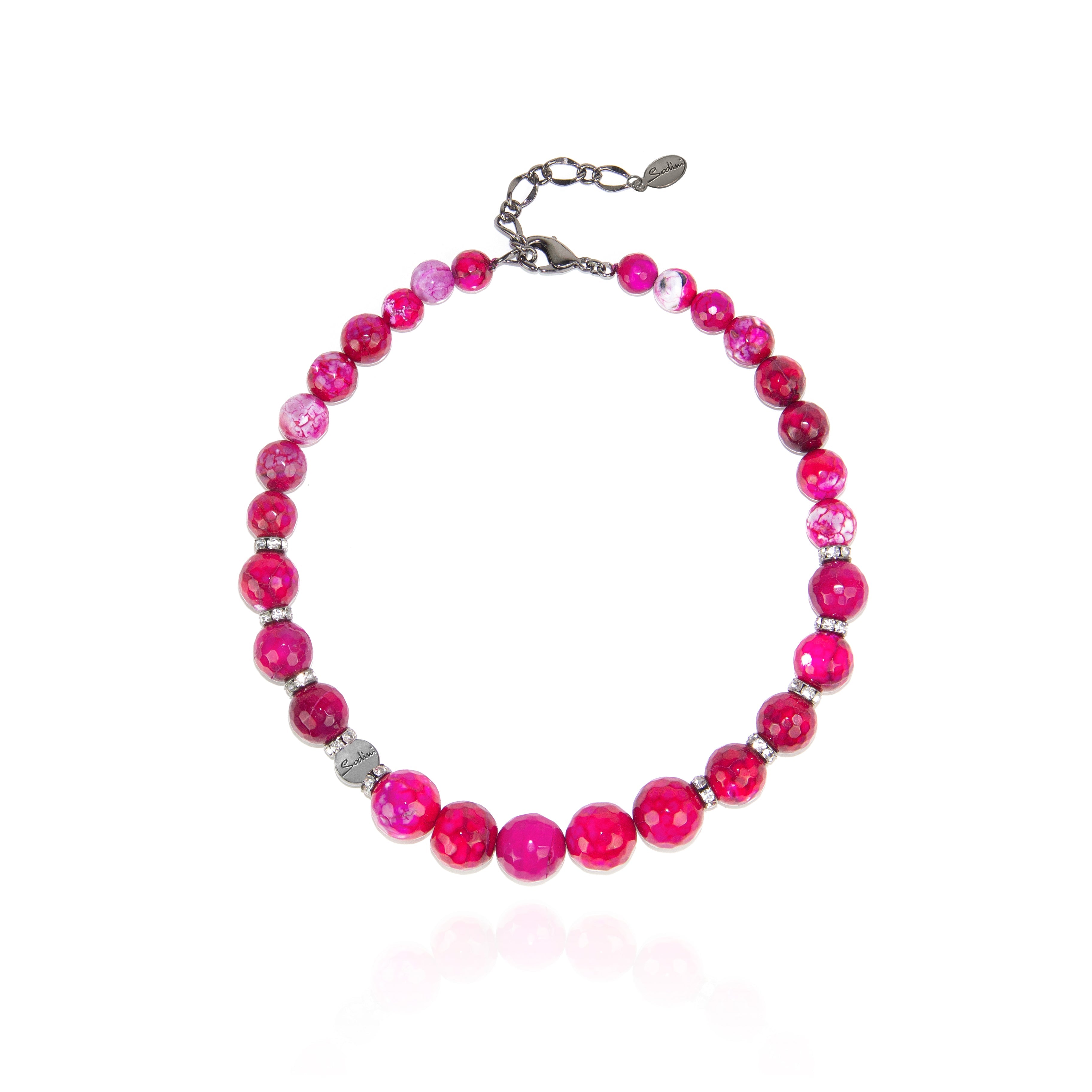 Girocollo in agata Nirvana - Fucsia - Sodini Bijoux