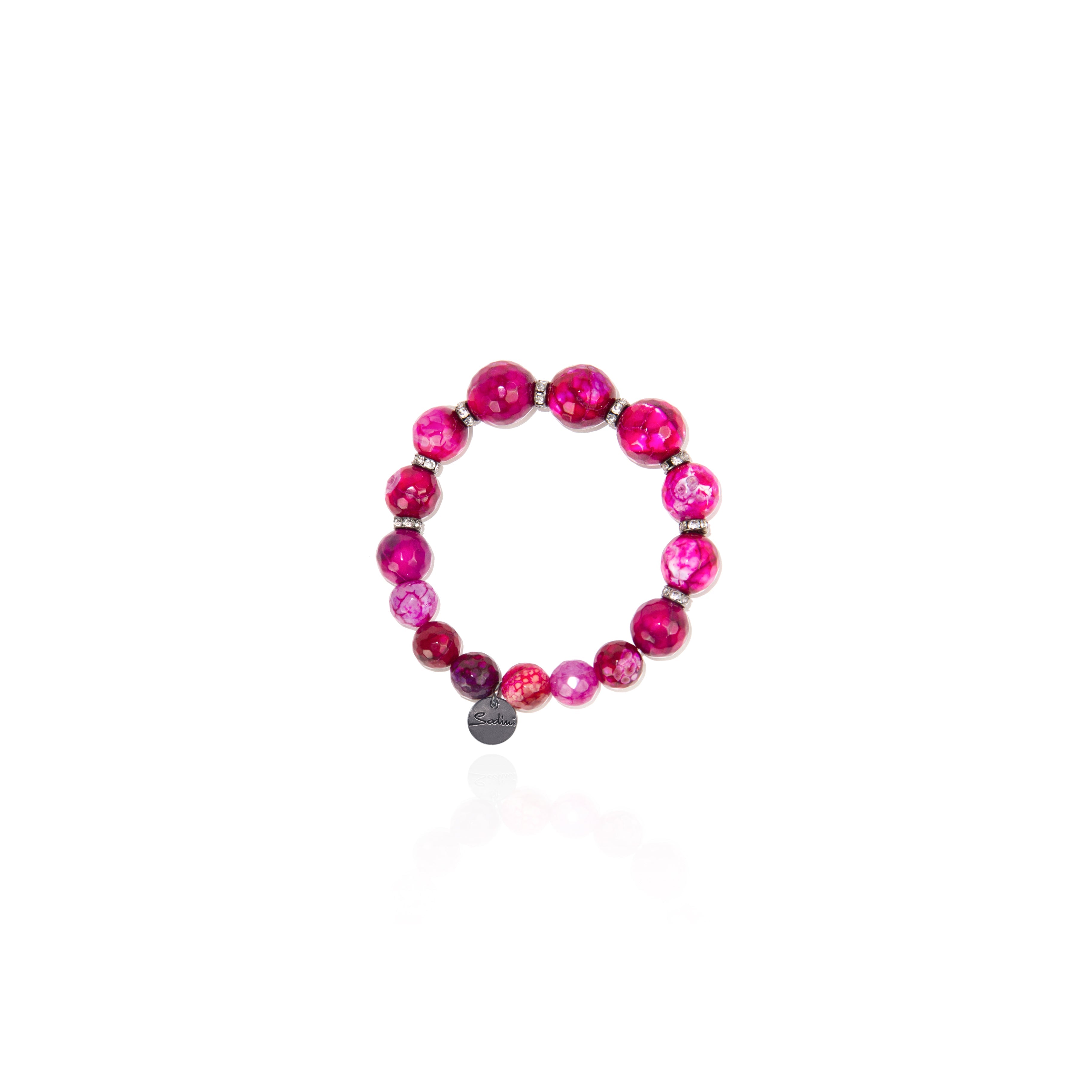 Bracciale in agata Nirvana - Fucsia - Sodini Bijoux