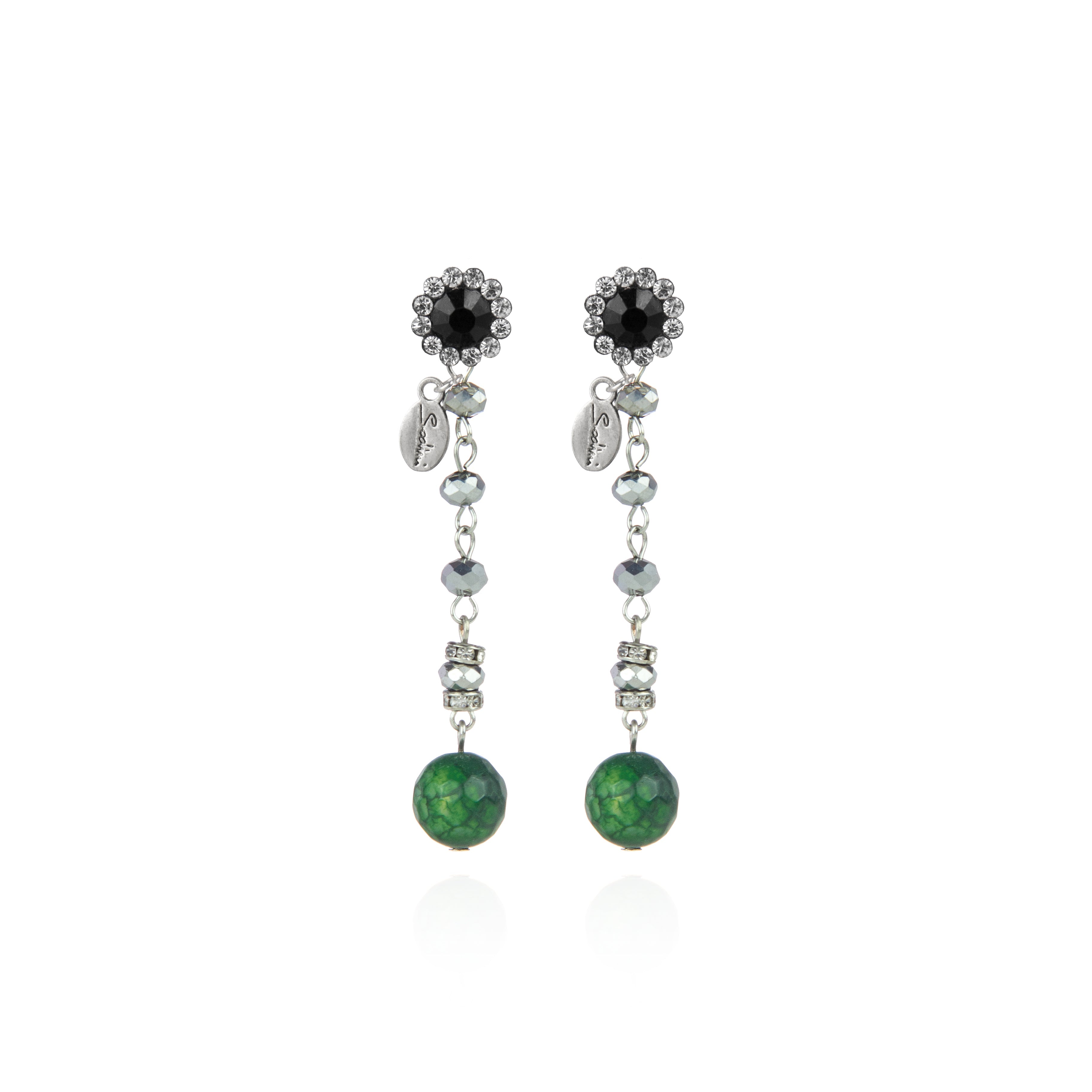 Orecchini con pendente Nirvana - Verde - Sodini Bijoux