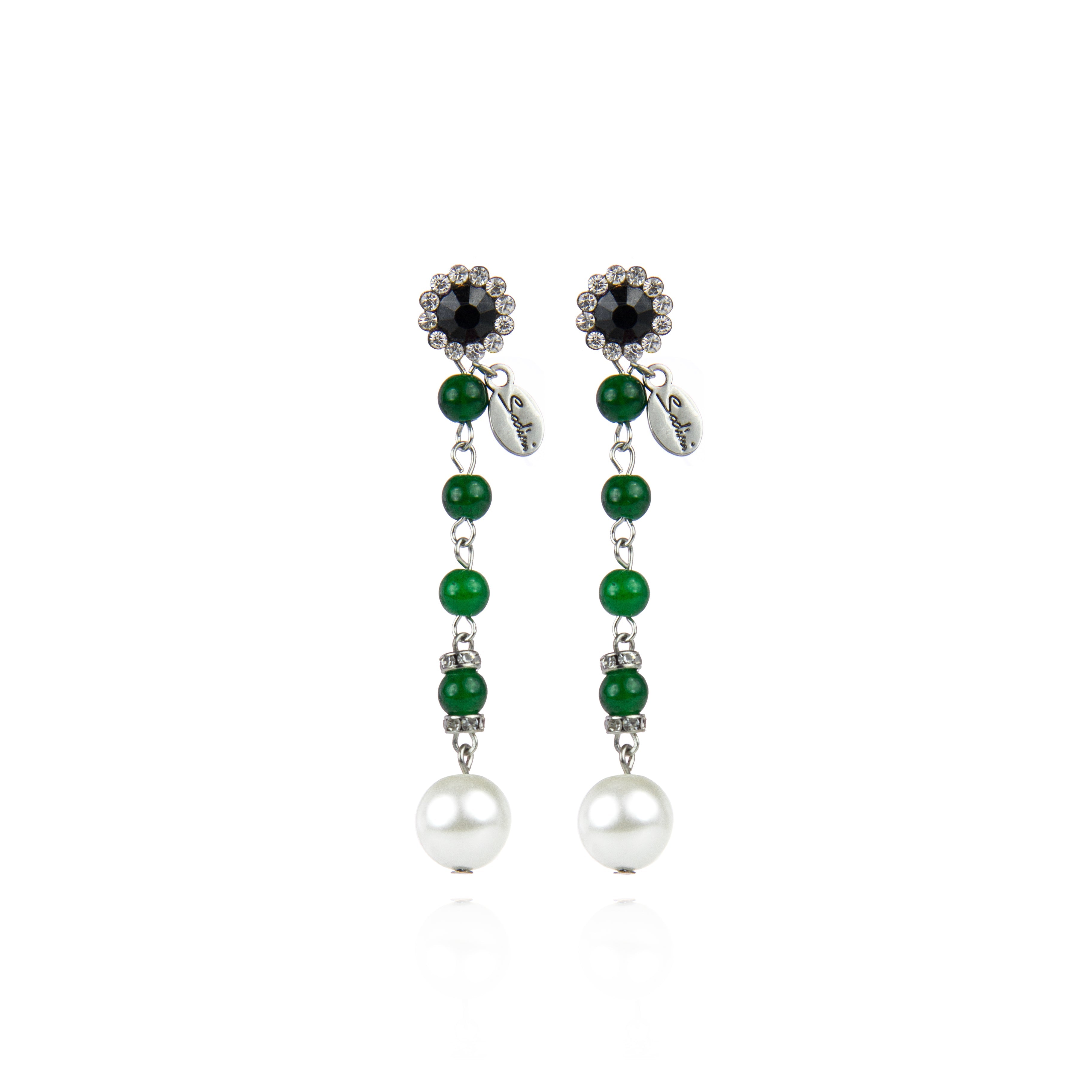 Orecchini con pendente colorato Nirvana - Verde - Sodini Bijoux