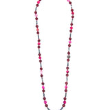 Collana in agata e cristalli Nirvana - Fucsia - Sodini Bijoux